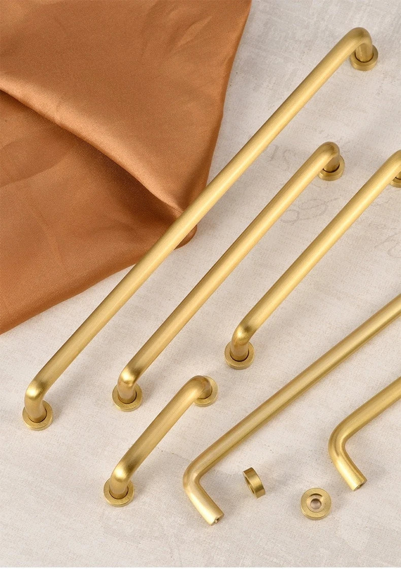 Brushed Brass D Cabinet Pulls, Kitchen Hardware