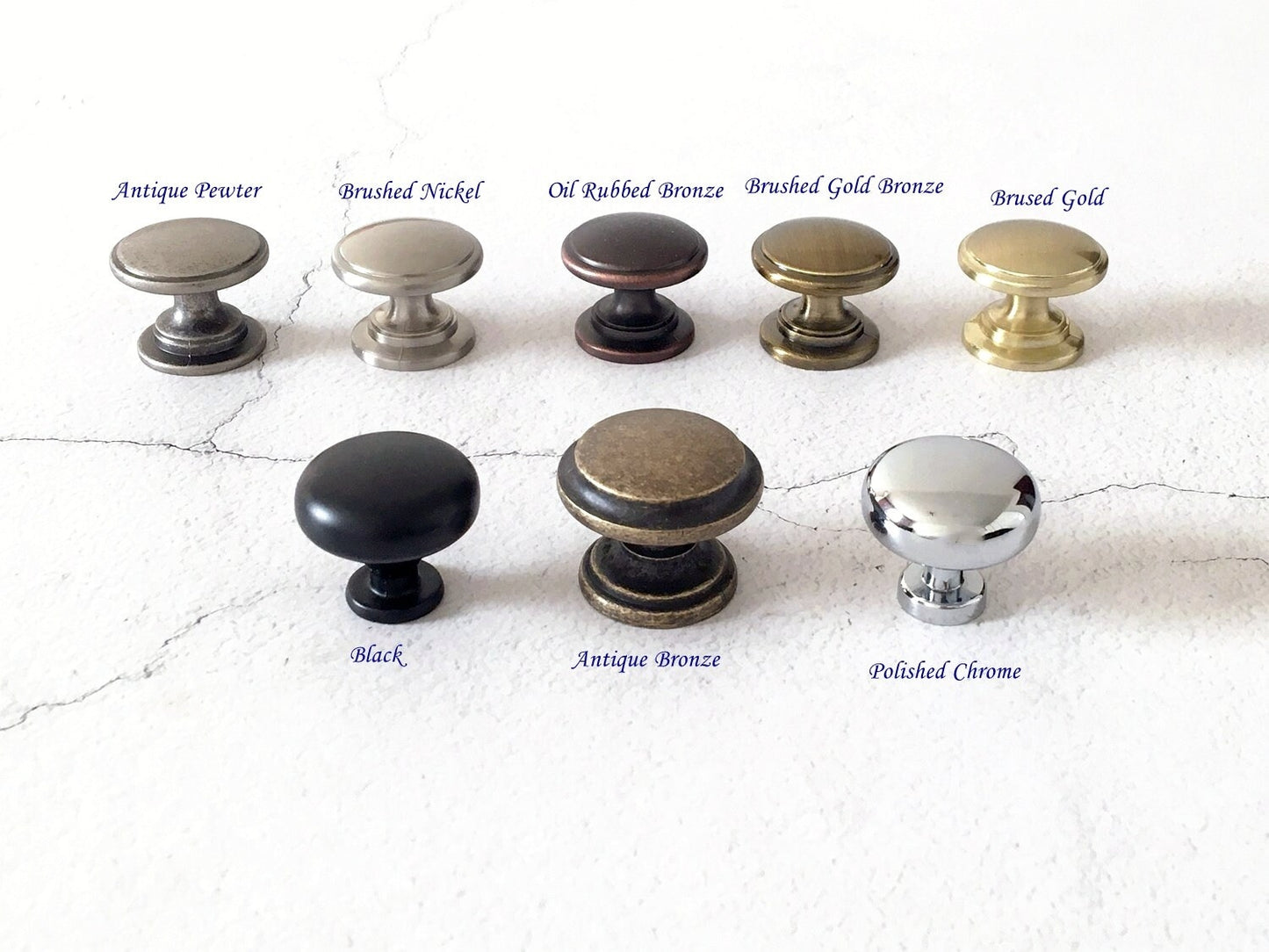 3" Cup Drawer Pull & Cabinet Knob 76 mm Centers, Gold, Nickel, Bronze and Pewter