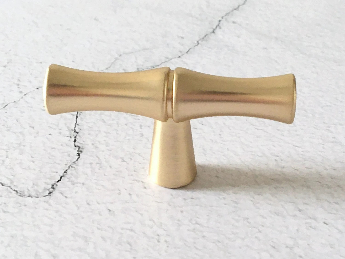 Gold Bamboo Knob Drawer Pulls Handles MCM Kitchen Hardware
