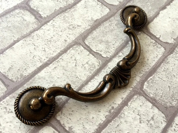 5.5" Vintage Look Swing Handles, Bail Drawer Pull, Antique Bronze Black