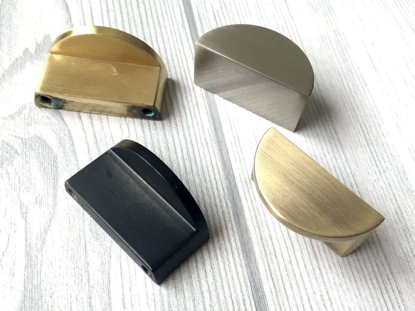 1.25" Centers Half Moon Drawer Pulls, Mid Century Modern MCM Kitchen Hardware