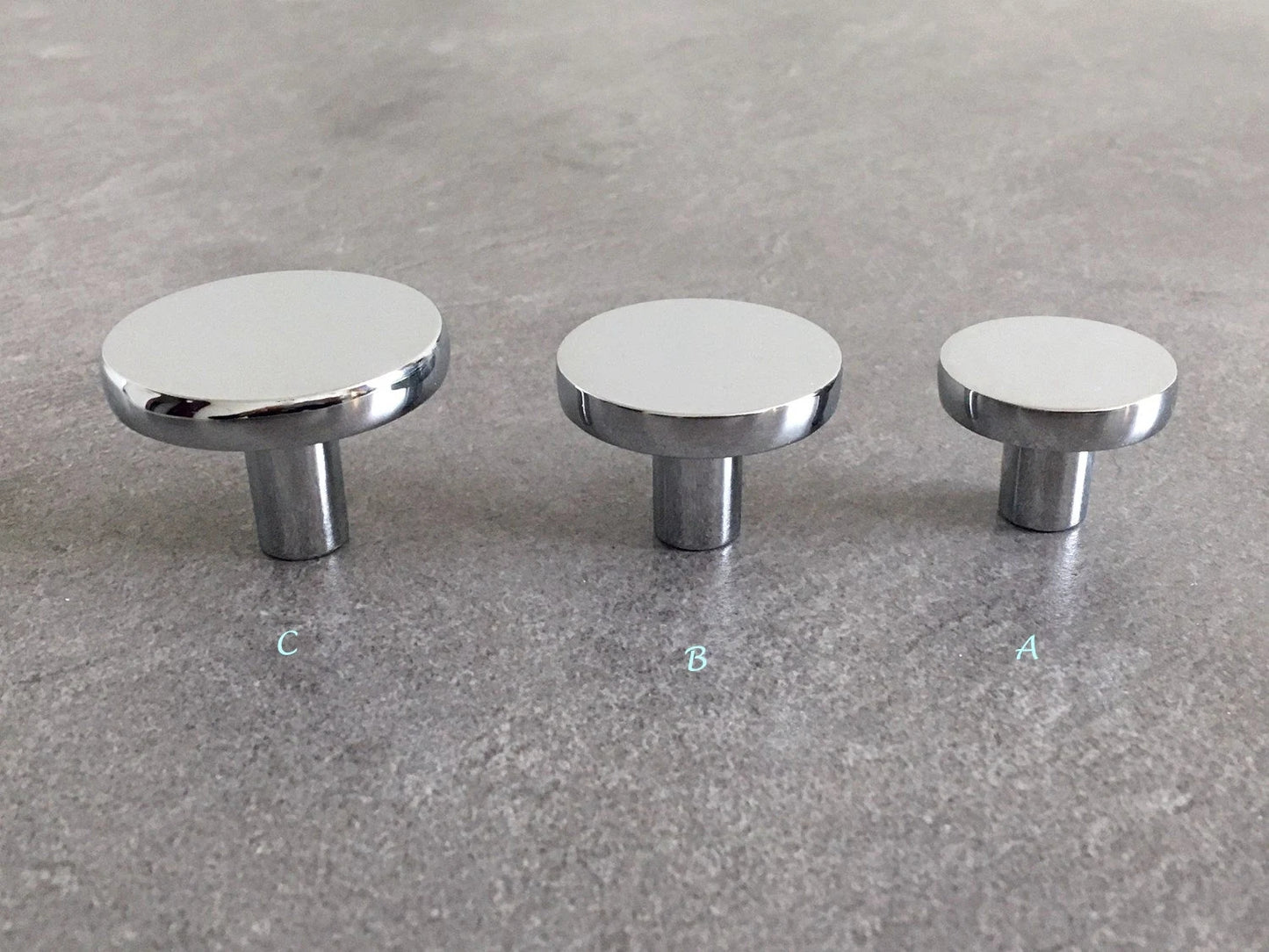 Minimalism Cabinet Handles, Half Moon Drawer Pulls, Polished Chrome, Kitchen Hardware