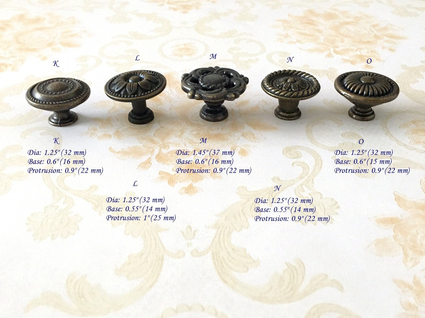 Antique Bronze Drawer Knob, Cabinet Pulls Hardware, Vintage Look