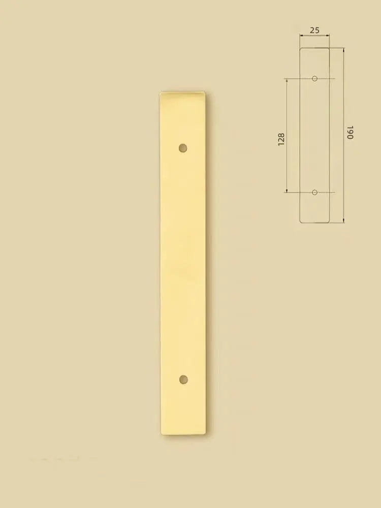 5 Inch Brass Rectangle Backplates for Drawer Knobs Cabinet Pulls Brushed Gold Lynns Hardware 128 mm