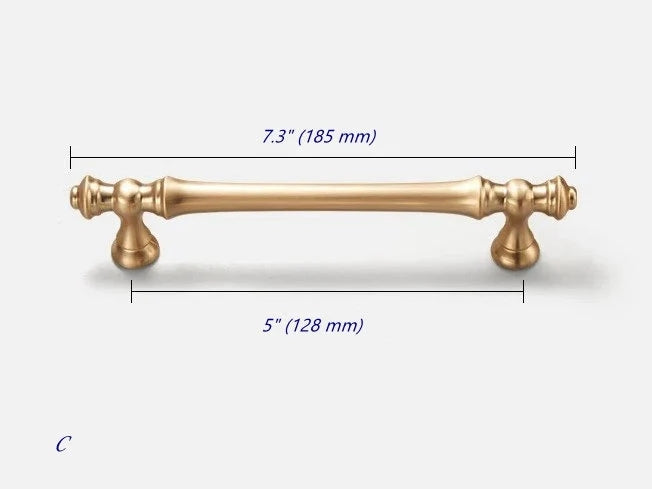 5 Inch Gold Drawer Pull Cabinet Handles Lynns Hardware 128 mm Provincial Artsy