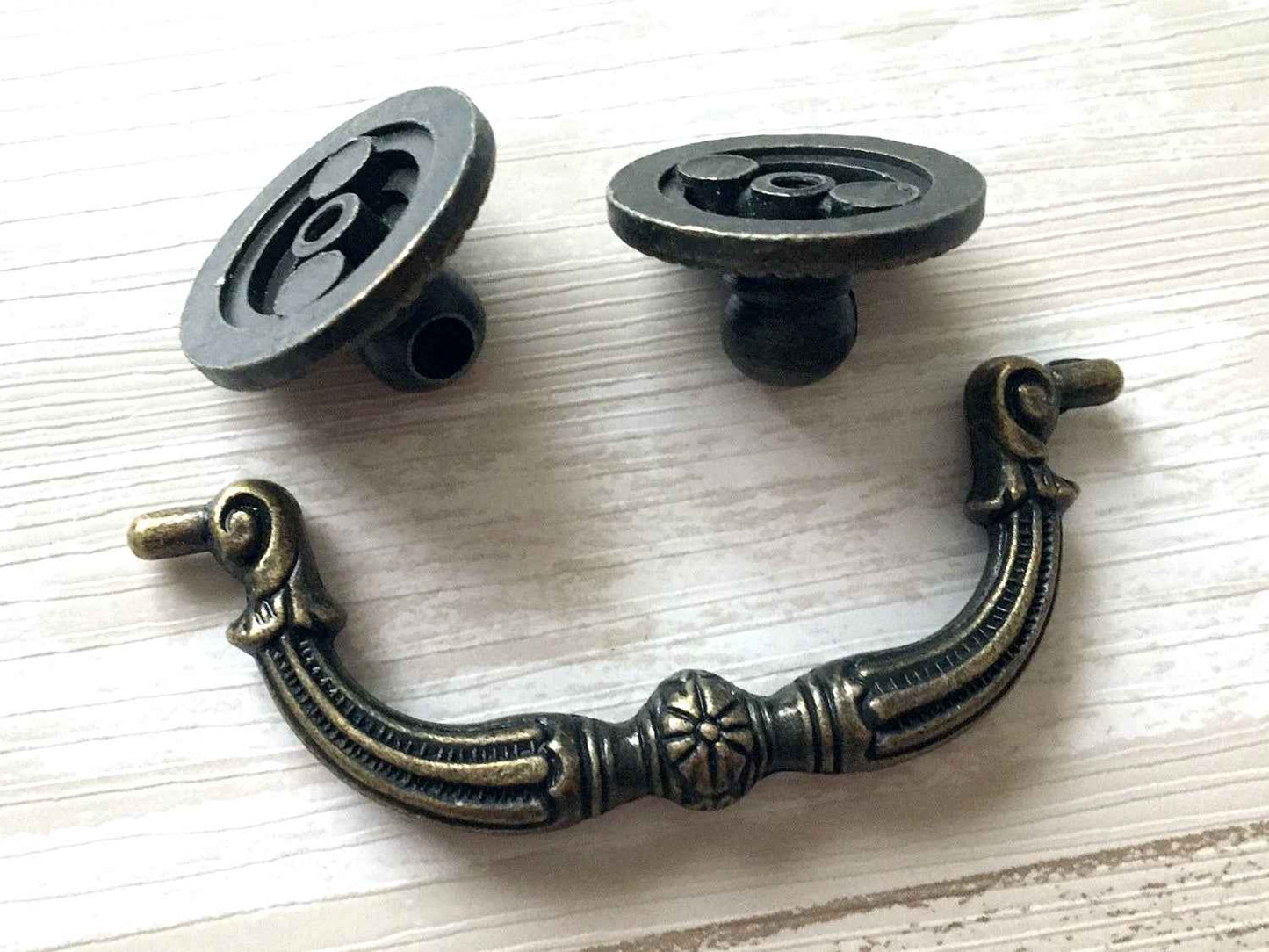 3" Victorian Swing Bail Pull, Antique Bronze, Vintage Style