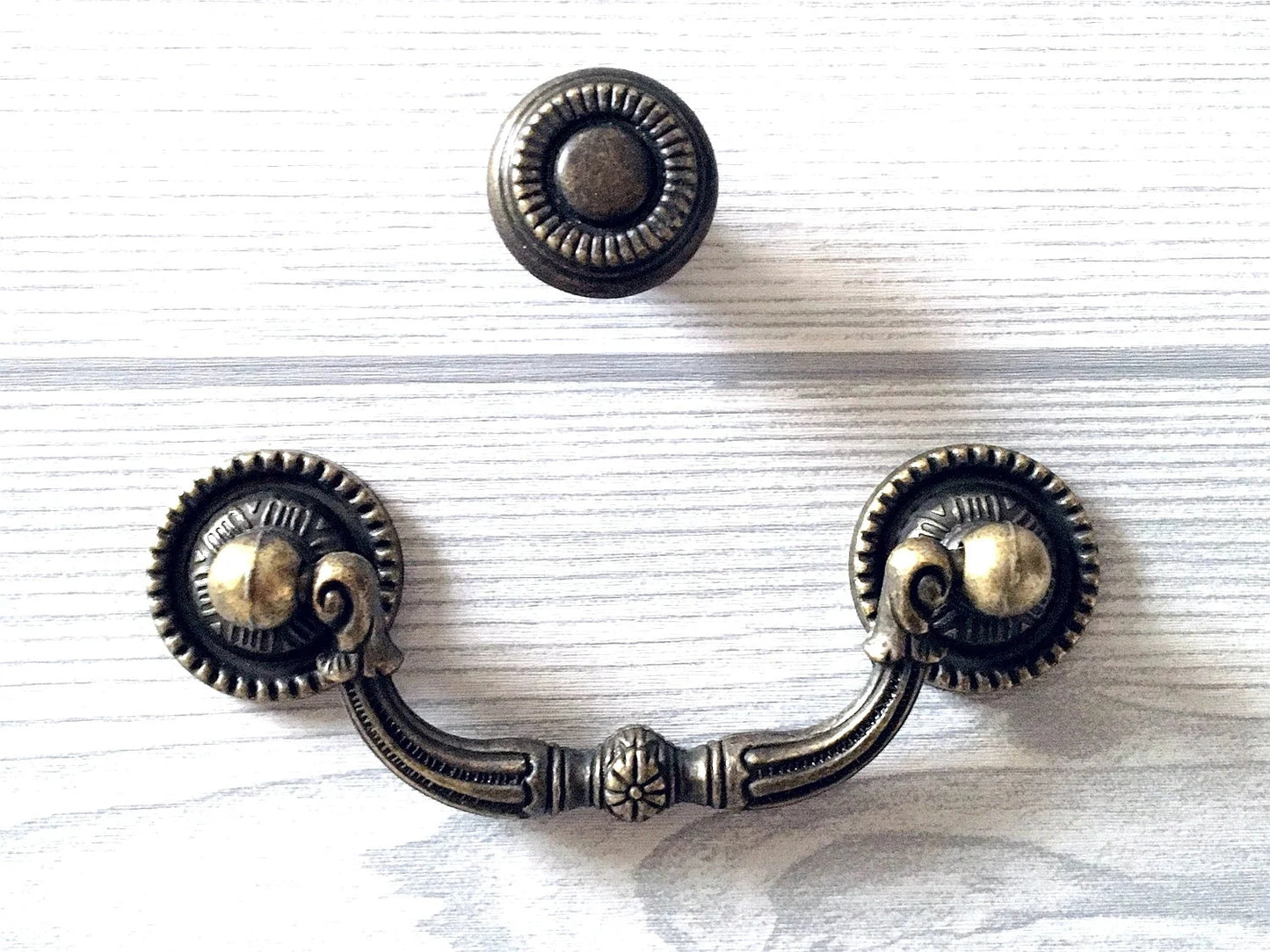3 Inch Antique Bronze Drawer Pulls Rustic Drop Handles