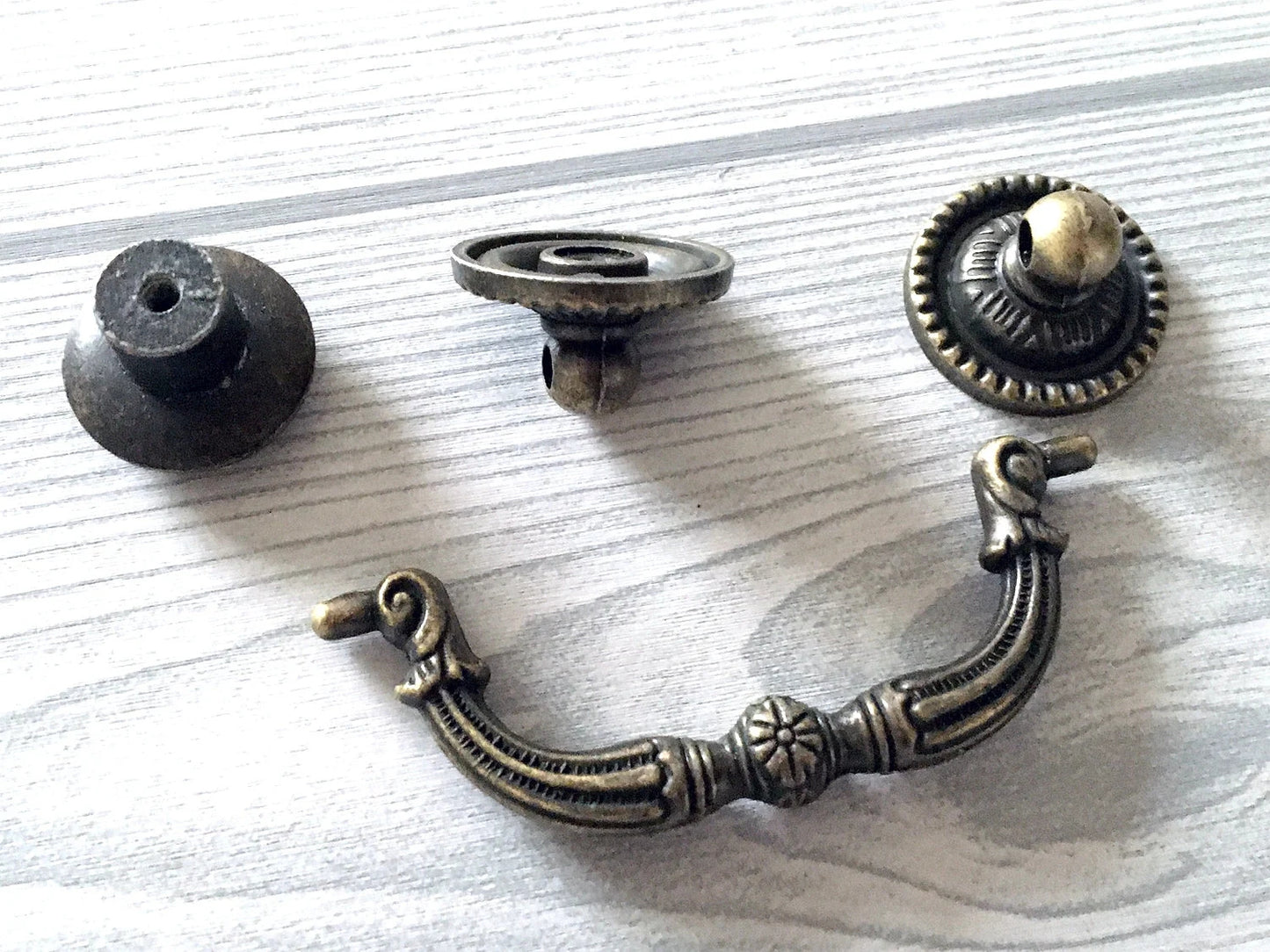 3 Inch Antique Bronze Drawer Pulls Rustic Drop Handles