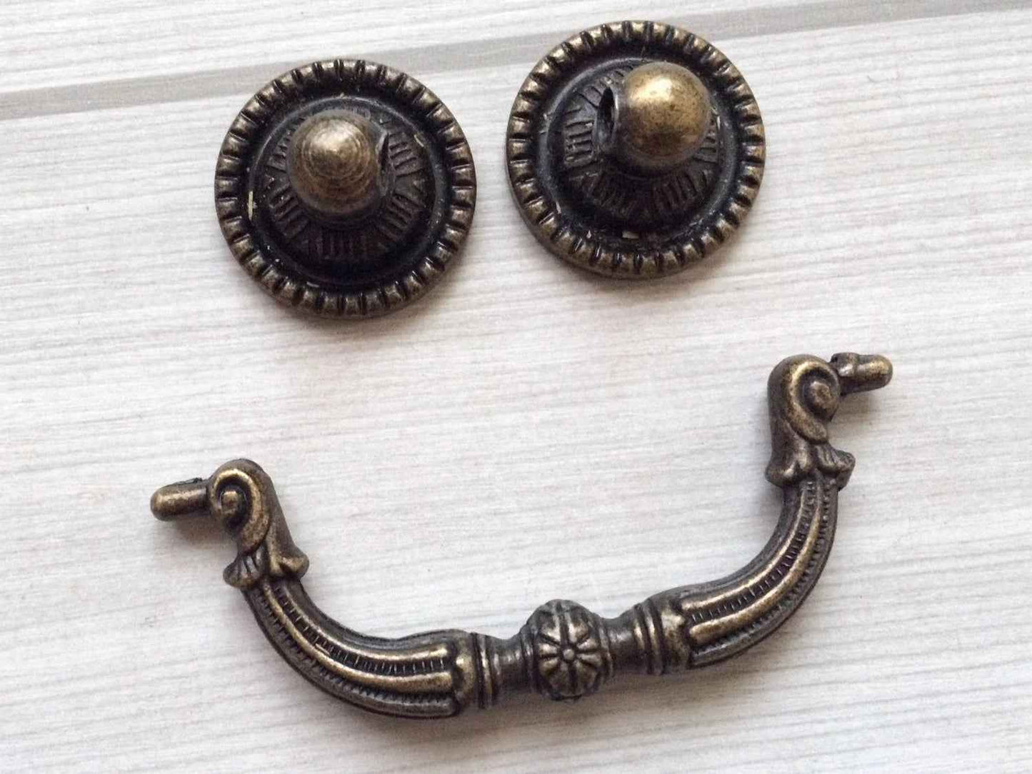 3 Inch Vintage Antique Bronze Swing Bail Drawer Pull