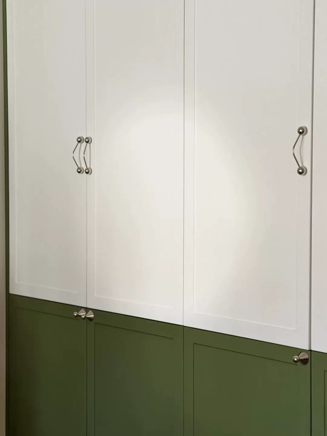 Scandinavian style silver wardrobe handles