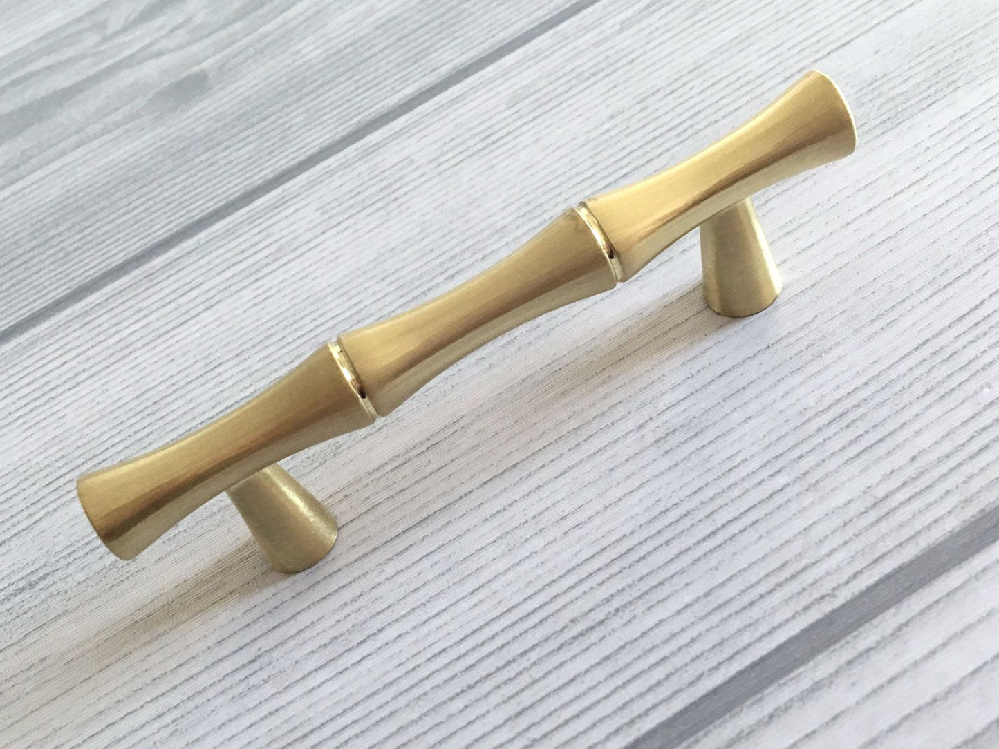 Bamboo Cabinet Pulls and Drawer Knobs, Brushed Gold | Lynns Hardware