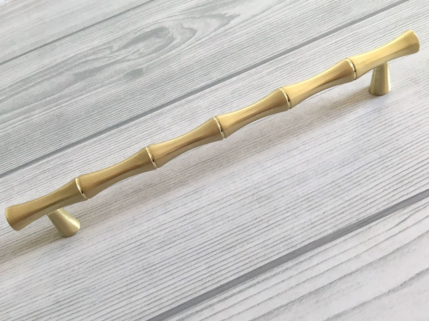 Bamboo Cabinet Pulls and Drawer Knobs, Brushed Gold | Lynns Hardware