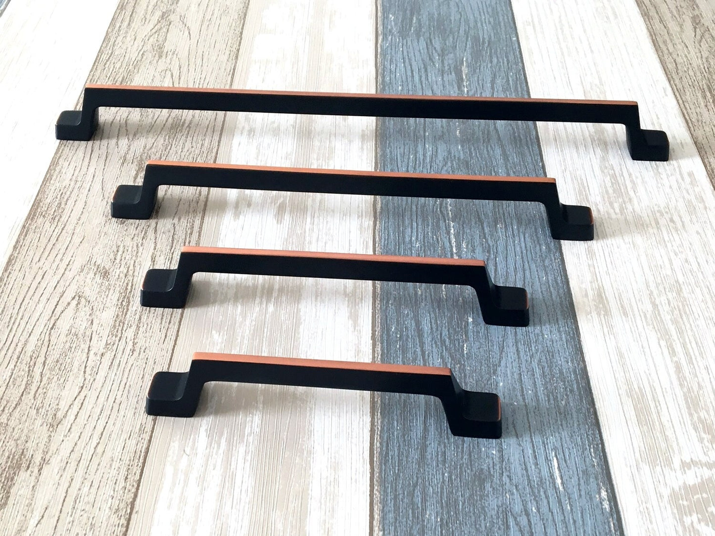 Cabinet Pull Handles Black Copper, Modern Mid Century, Kitchen Hardware