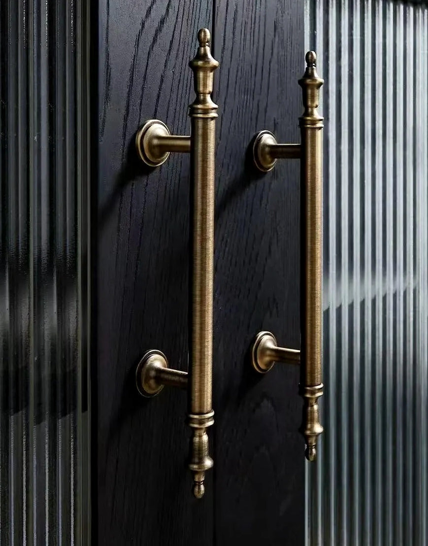 Brass Cabinet Pulls, Antique Bronze, Mid Century Modern Kitchen Hardware