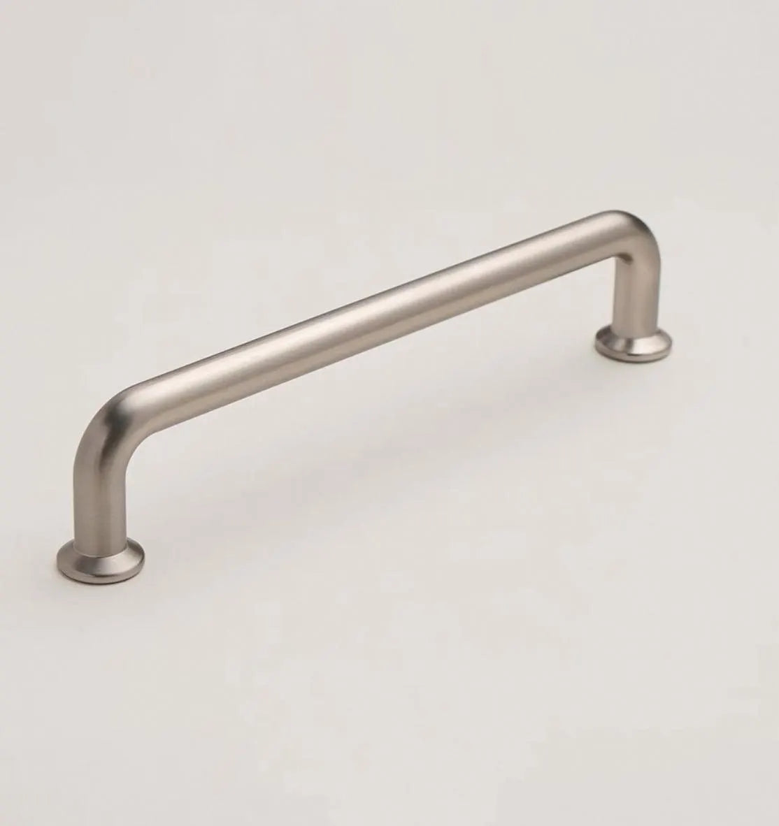 Brushed Nickel Cabinet D Handles and Ball Knobs, Modern Minimalist, 6.25" 5" 7.5" Centers