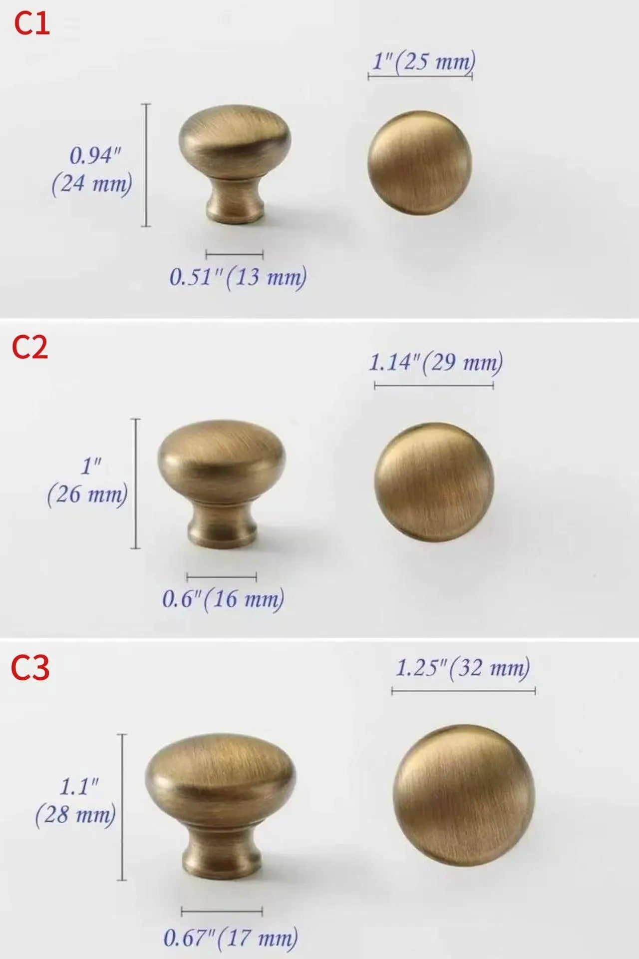 Brass Cabinet Handles Antique Bronze European Style Retro Wardrobe Pulls