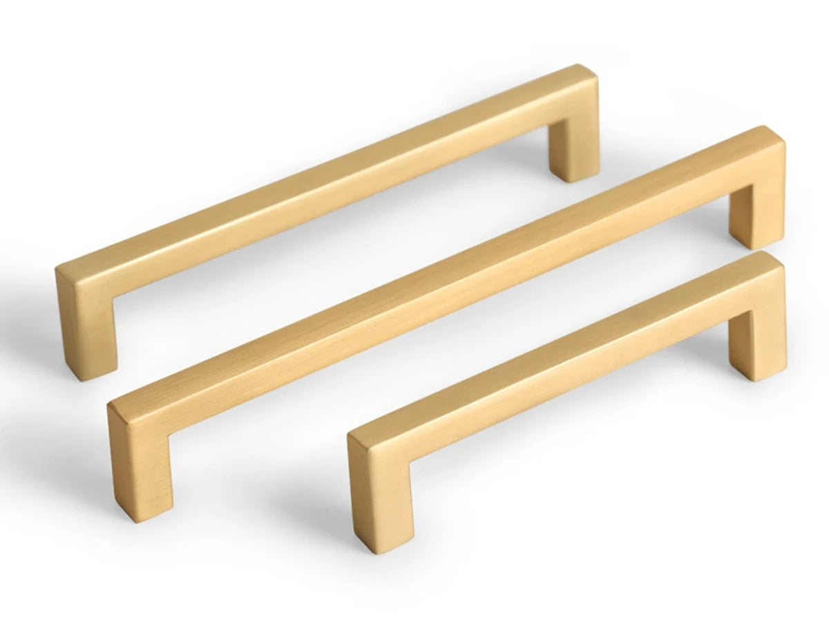Mid Century Modern Gold Cabinet Handles, Drawer Pulls, Kitchen Hardware