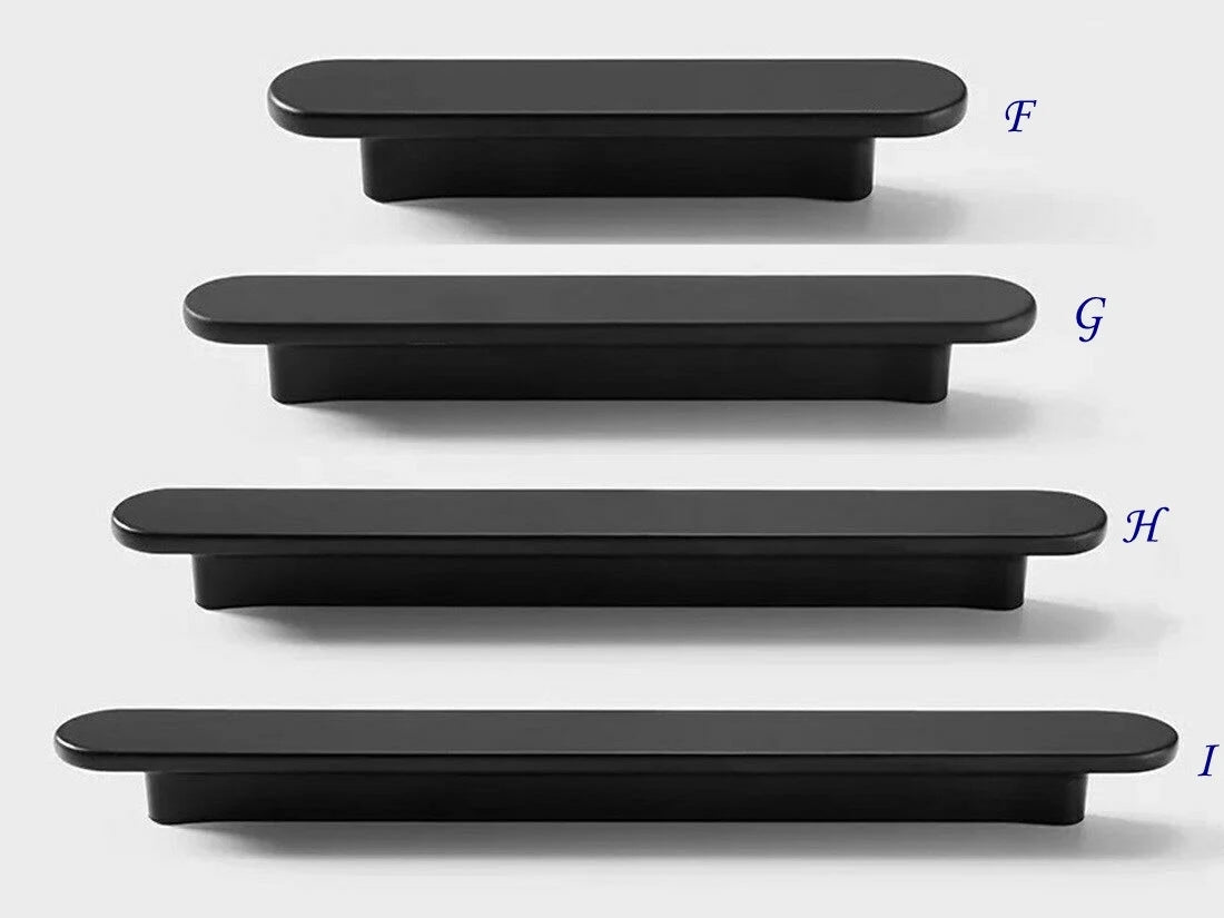 Matte Black Cabinet Handles, Half Moon Drawer Pulls, Kitchen Hardware