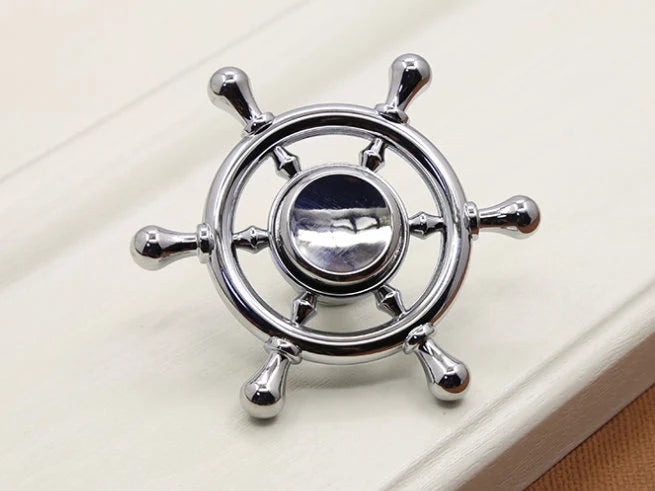 Rudder Knobs, Nautical Drawer Pulls, Kitchen Cabinet Hardware, Black Gold Antique Bronze Chrome Silver