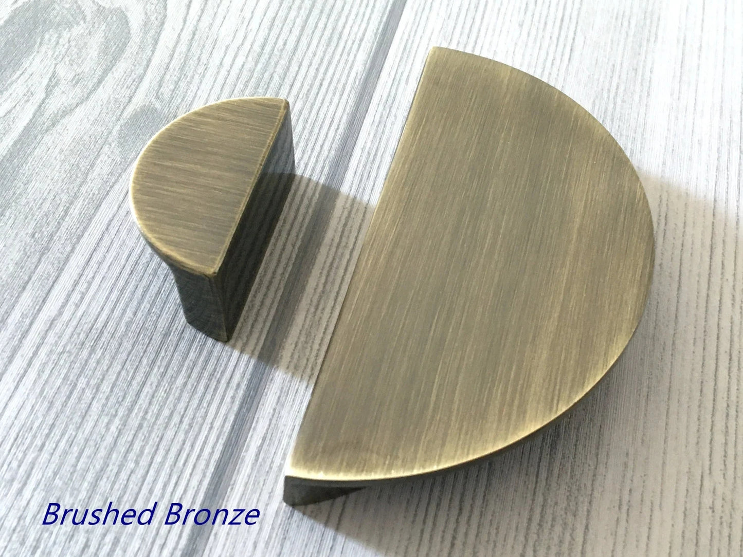 1.25" 2.5" Centers Half Moon Drawer Pulls, Mid Century Modern MCM Kitchen Hardware