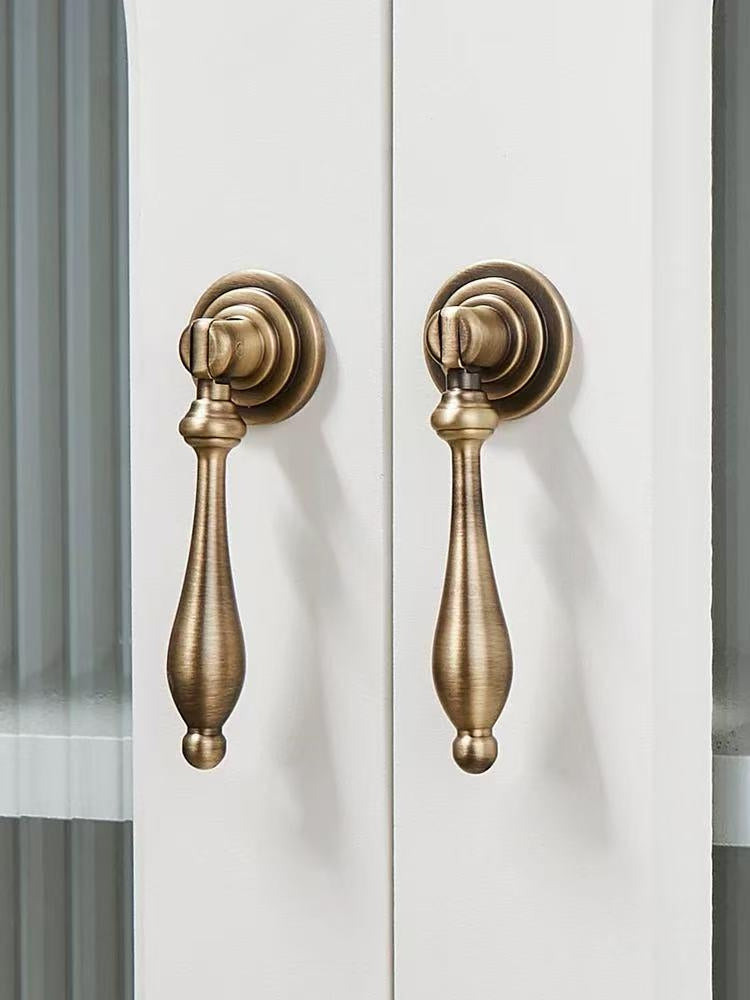 Brass Cabinet Teardrop Pull, Pendent Drawer Knob, Brushed Brass, Polished Chrome, Antique Bronze