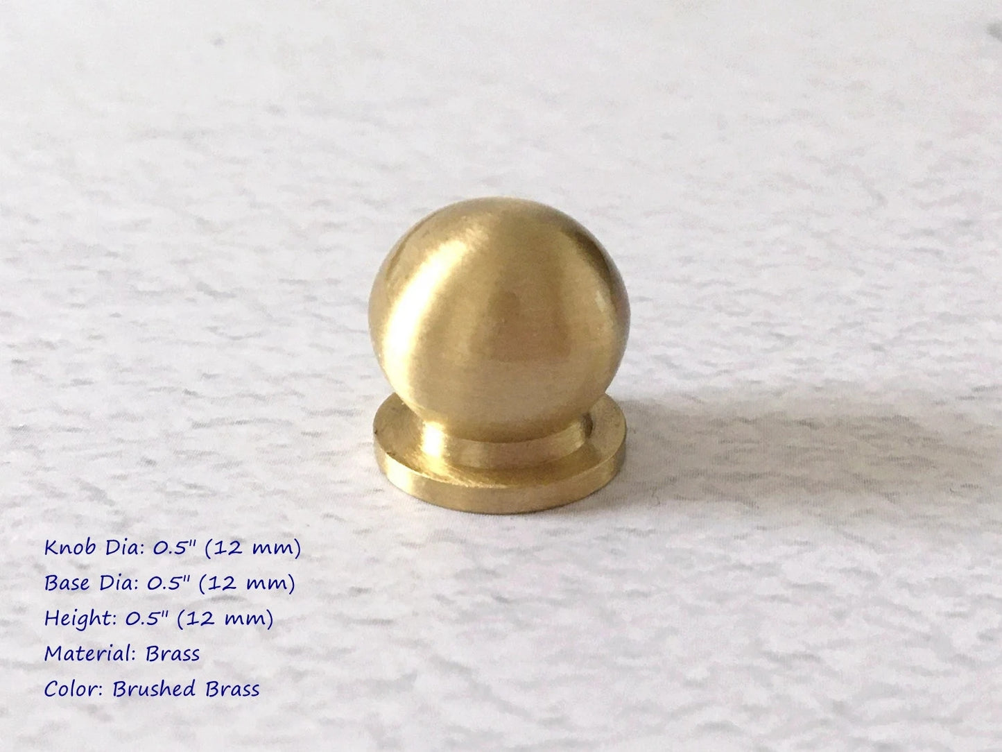 1/2" Dia Mini Drawer Pull, Brass Jewelry Box Knobs, Tiny Crystal Hardware