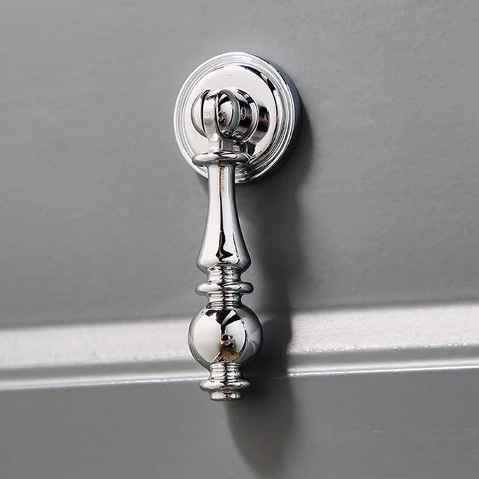 Brass Cabinet Pull Handles, Polished Chrome, Contemporary Kitchen Hardware