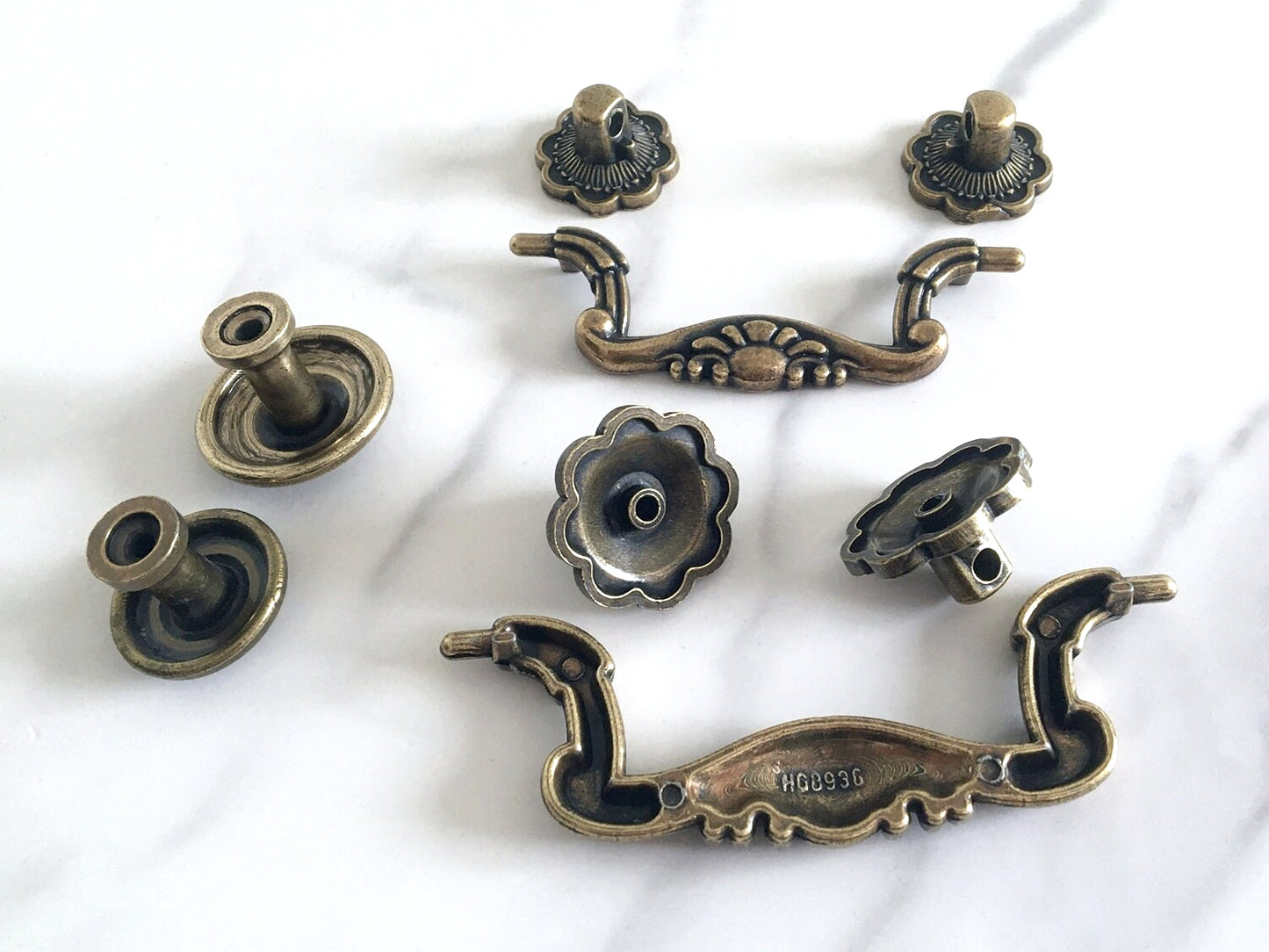3" 3.75" Vintage Style Drop Bail Drawer Pulls, Antique Bronze, 76 96 mm Centers