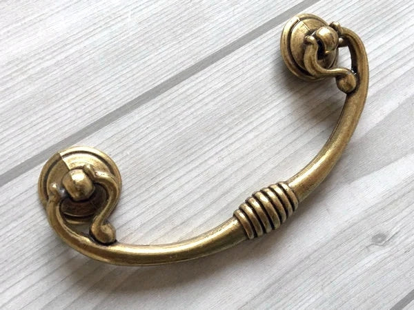 2.5" 3.75" Antique Bronze Bail Drawer Pulls Vintage Style