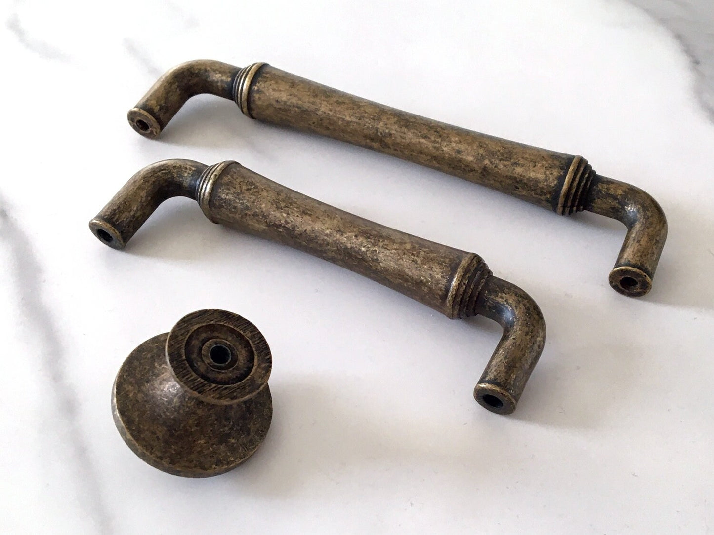 Retro Antique Bronze Drawer Pulls, Rustic Kitchen Cabinet Hardware