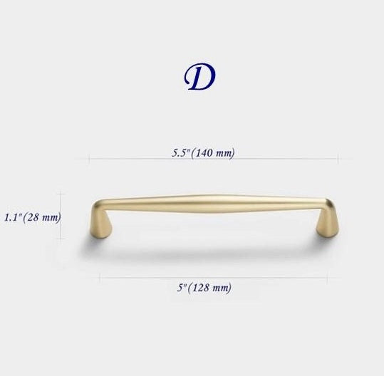 5 Inch Gold Drawer Pulls Cabinet Handles Kitchen Hardware 128 mm
