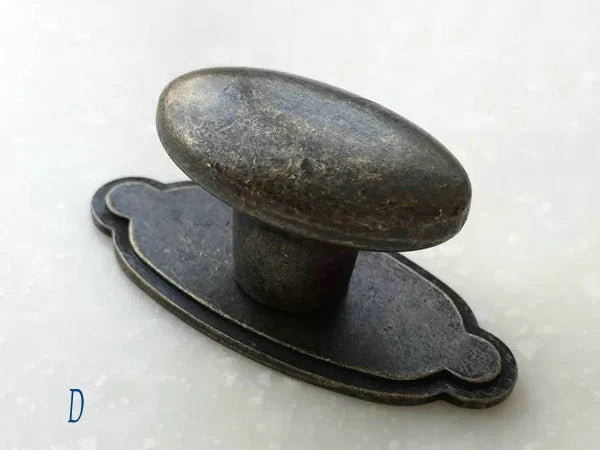 Vintage Style Drawer Pull, Ring Cabinet Knob, Antique Bronze, Rustic Hardware