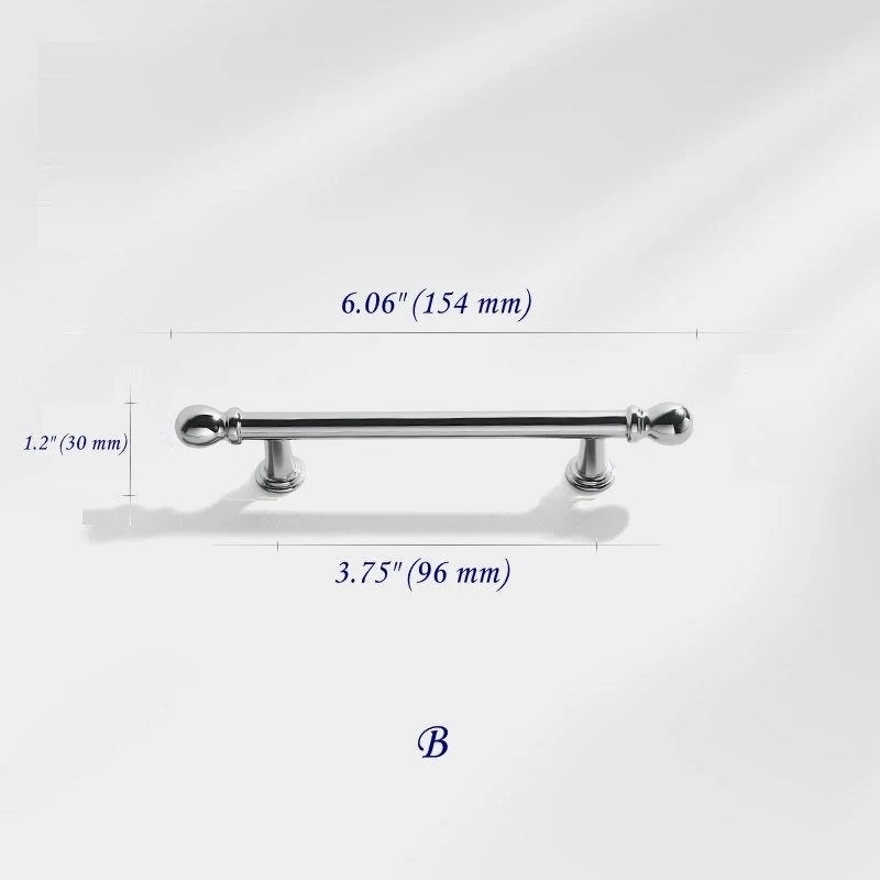 3.75" 5" 7.5" Cabinet Handles, Drawer Pulls, Polished Chrome Silver