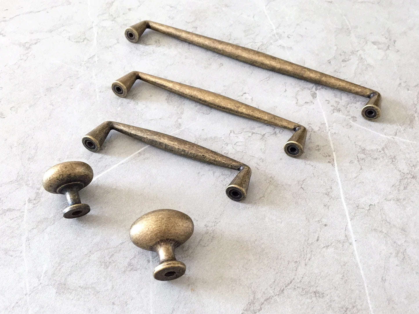 3.75" 5" 7.5" Drawer Pull, Antique Bronze Cabinet Handles, Kitchen Hardware