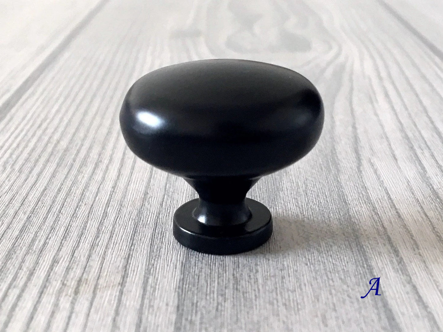 4.5" Black Bail Drawer Pull Handles, Round Knob and Drop Ring