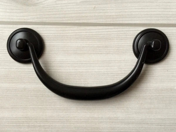 4.25" Drawer Pull Bail Drop Handles, Antique Bronze, Black, 4 1/4" Center-to-Center