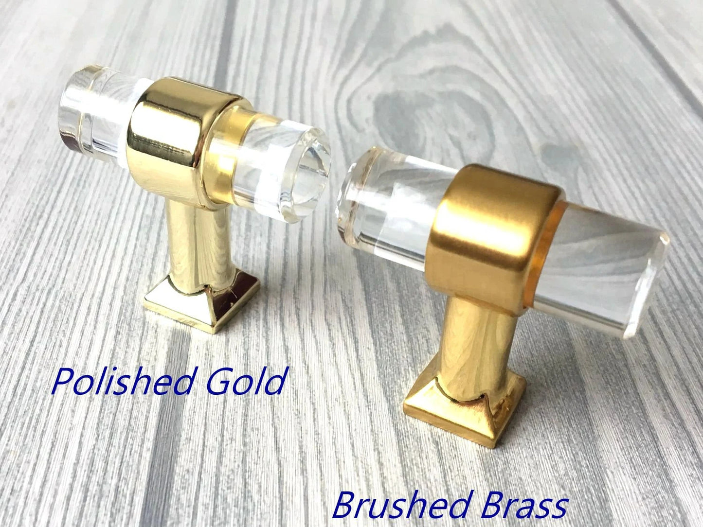 4" 4.25" 4.5" 4.75" Centers, Acrylic Drawer Pull Handles, Lucite Cabinet Hardware