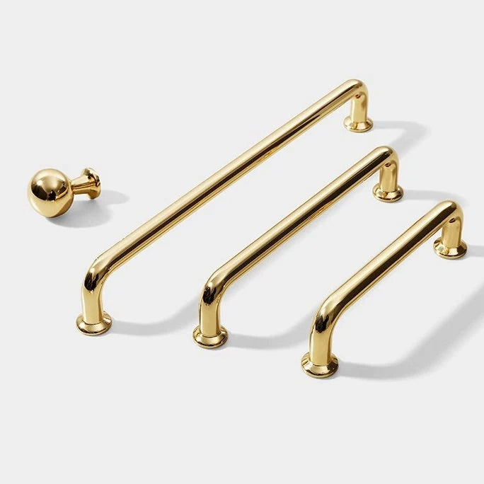 3.75" 5" 7.5" Slim Wire Cabinet Handles, Polished Gold, Brushed Gold, Matte Black