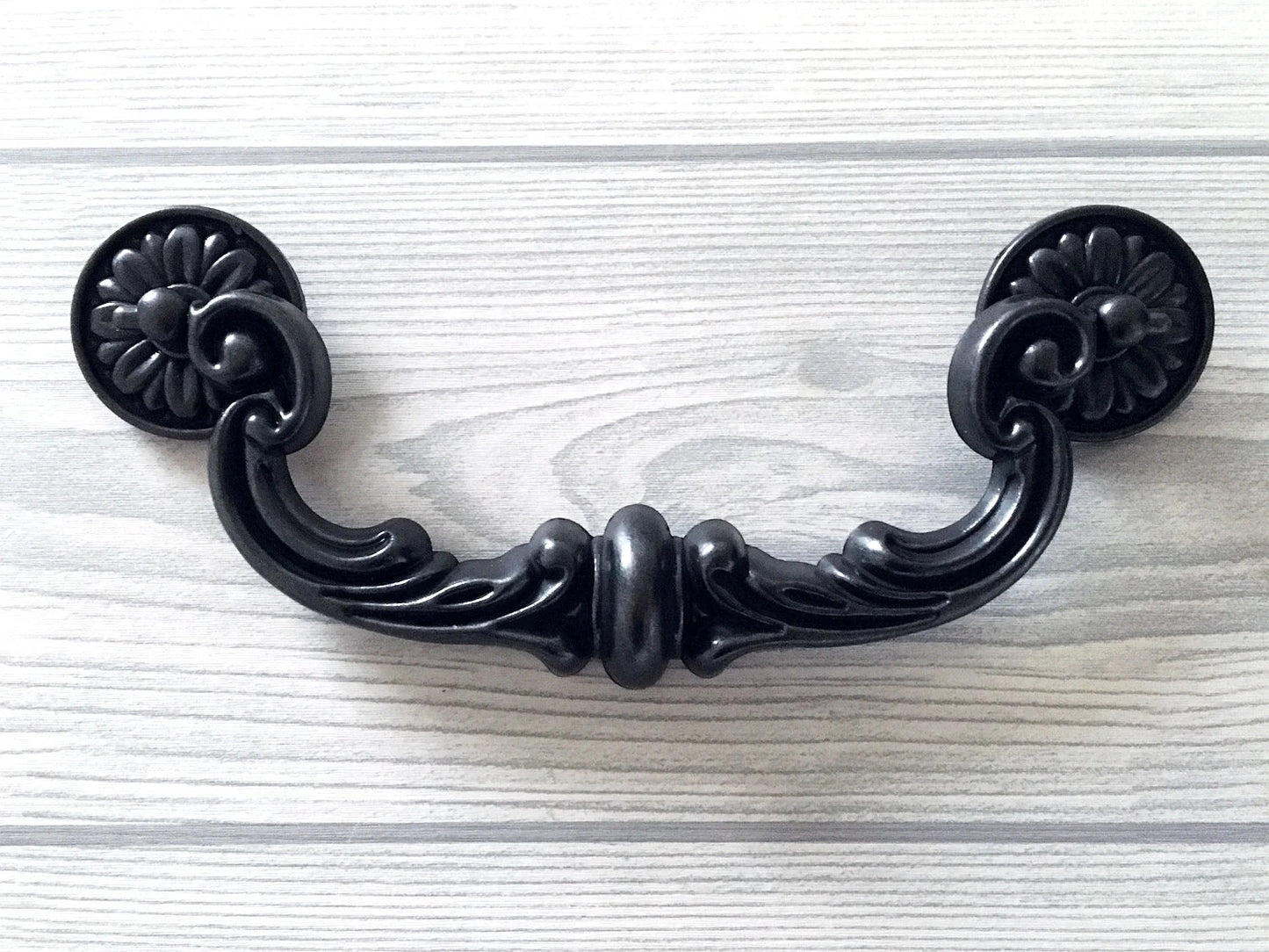 6" große Tropfen Griffe Bail Schublade ziehen Vintage Look Antik Bronze Schwarz