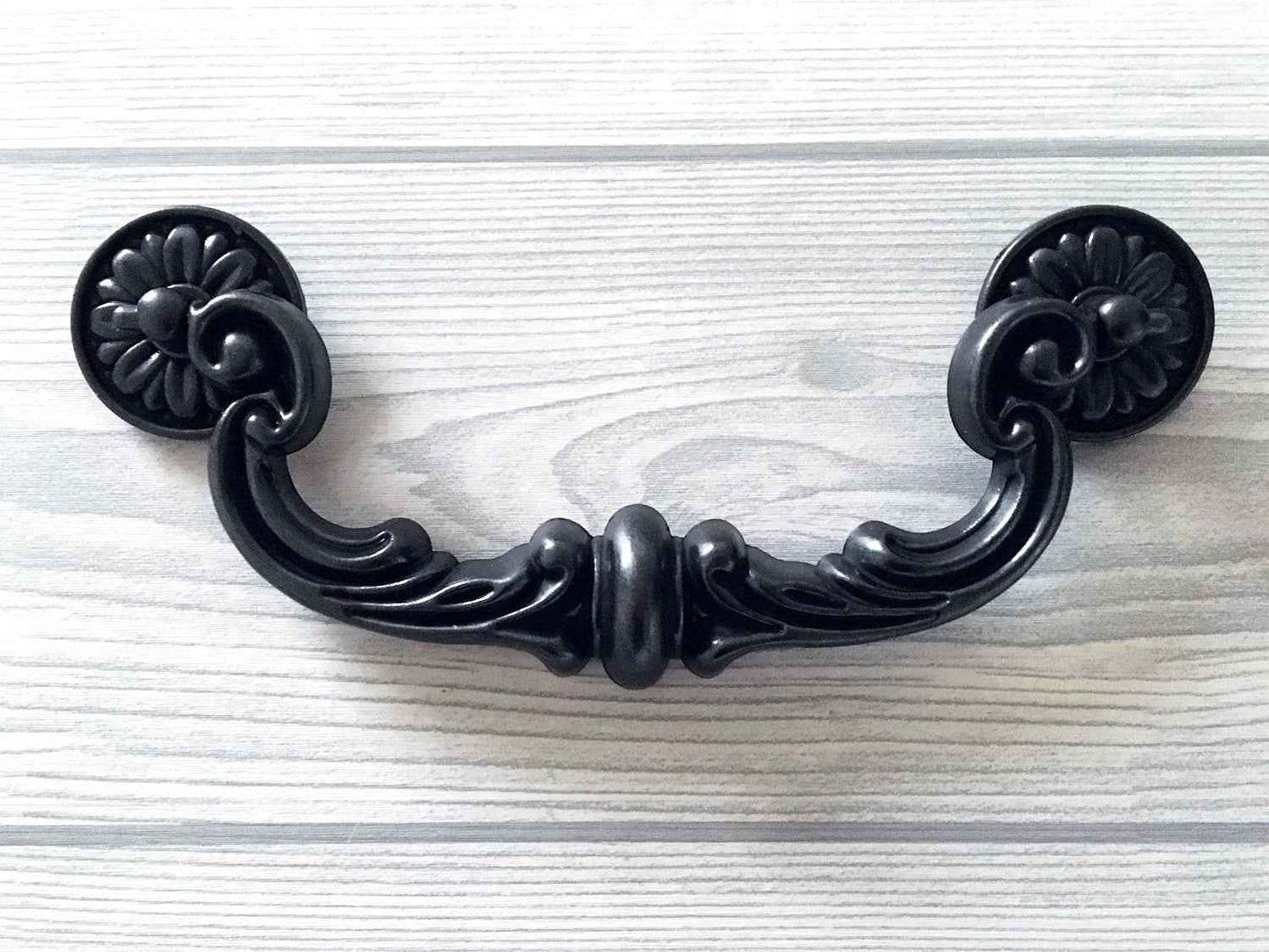6" 152 mm Large Swing Drawer Pulls, Antique Bronze/Black