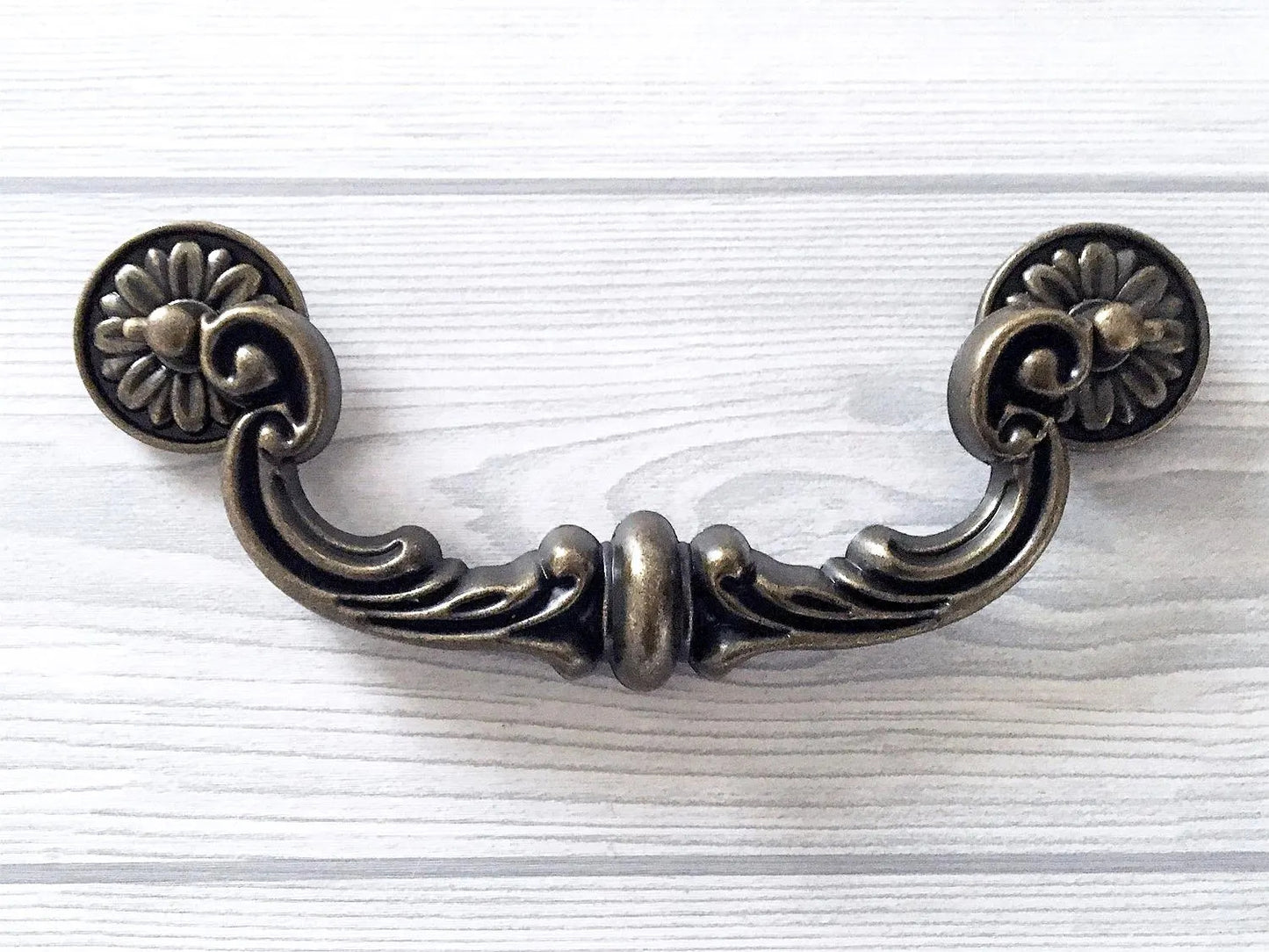 6" große Tropfen Griffe Bail Schublade ziehen Vintage Look Antik Bronze Schwarz