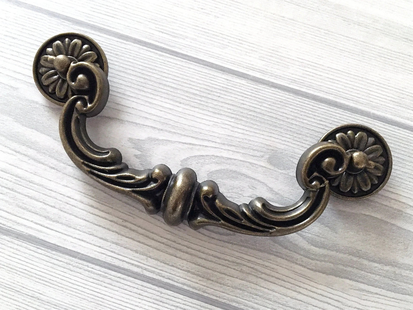 6" große Tropfen Griffe Bail Schublade ziehen Vintage Look Antik Bronze Schwarz