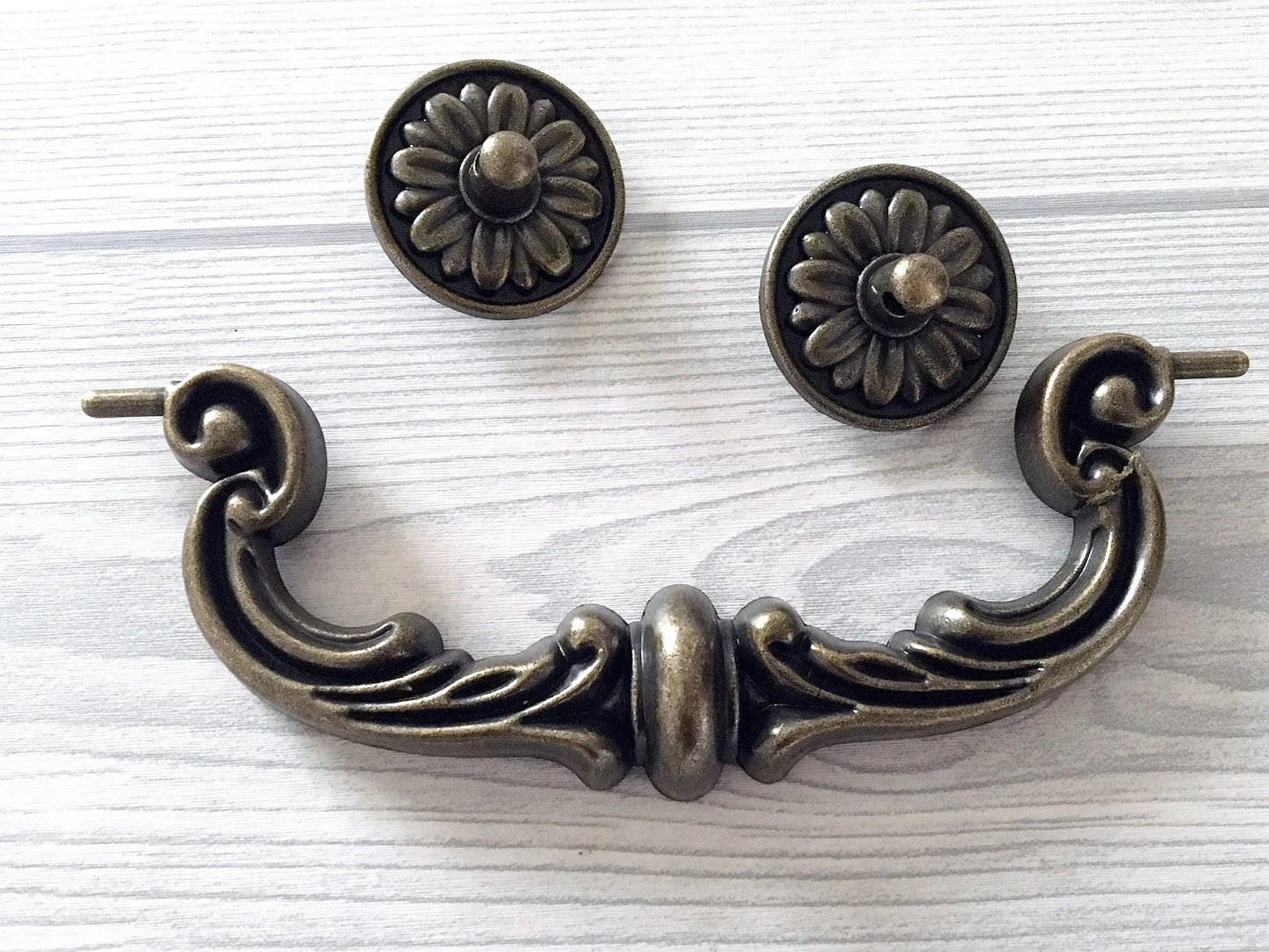 6" große Tropfen Griffe Bail Schublade ziehen Vintage Look Antik Bronze Schwarz