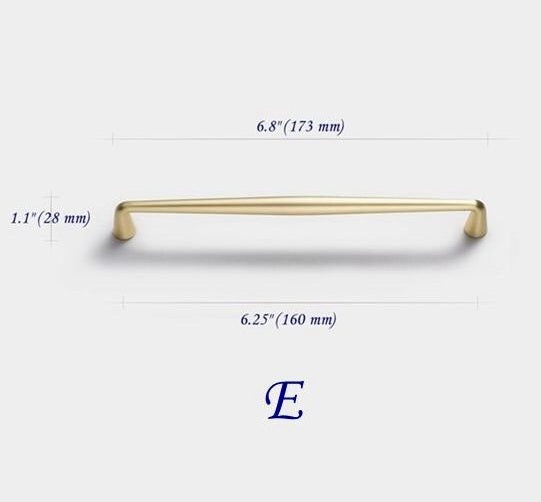 6.25 Inch Gold Cabinet Pulls Drawer Handle Kitchen Hardware 160 mm
