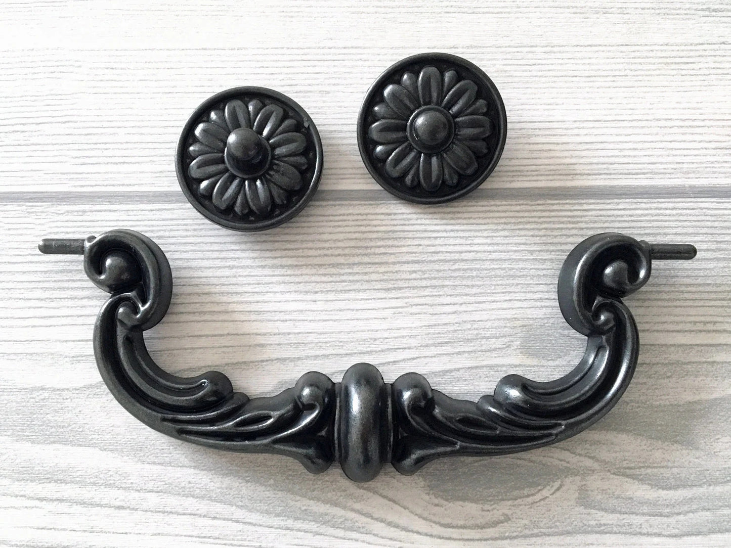 6" Kommode zieht Drop Bail Schublade Griffe Antik schwarz Vintage-Stil Lynns Hardware