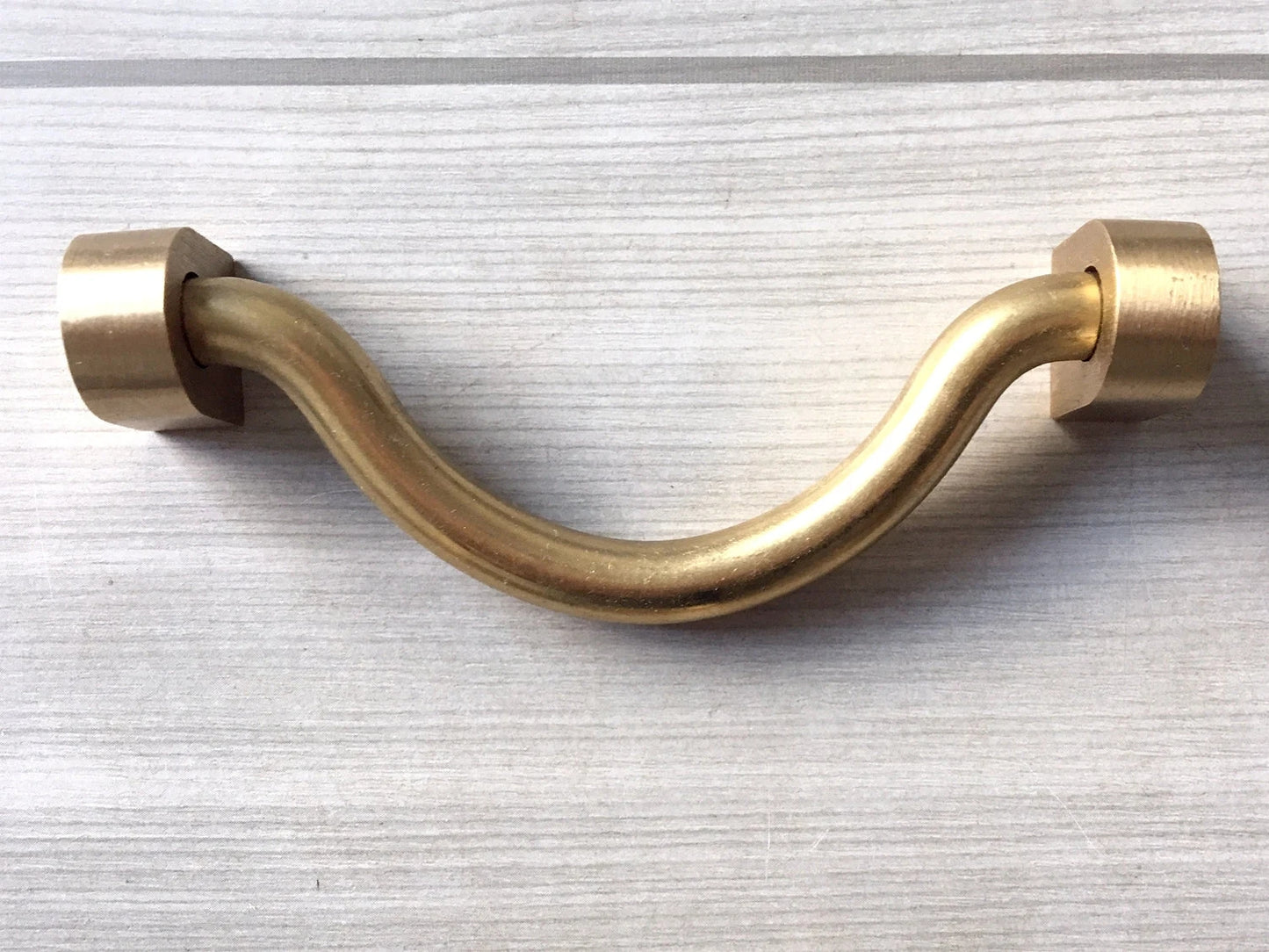 3.75” 4" 4.5" 5" Brass Bail Drawer Pull, Drop Swing Handle, MCM Kitchen Cabinet Hardware