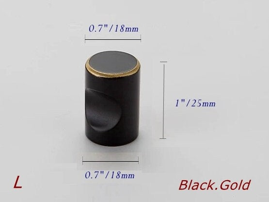 Cone Brass Knob, Taper Cabinet Pulls, MCM Kithcen Hardware, Gold Black Bronze