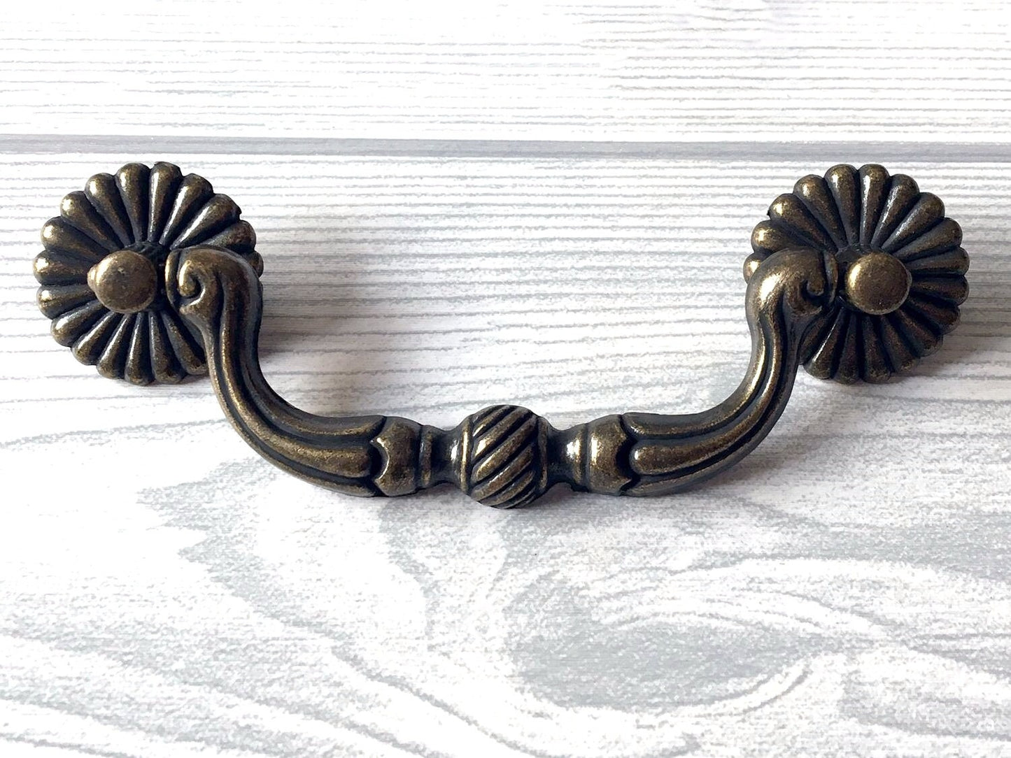 3.5" Antique Bronze Drawer Pulls Rustic Drop Handles Vintage Style