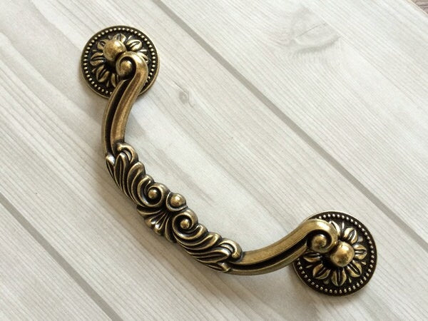 3.75" 5" Vintage Style Bail Drawer Pulls Drop Handle Antique Bronze