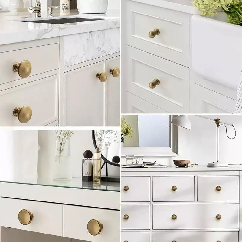 Brass Knob, Drawer Pulls, Kitchen Hardware, Antique Bronze